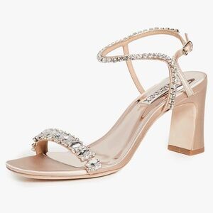Badgley mischka satin heels size 8.5